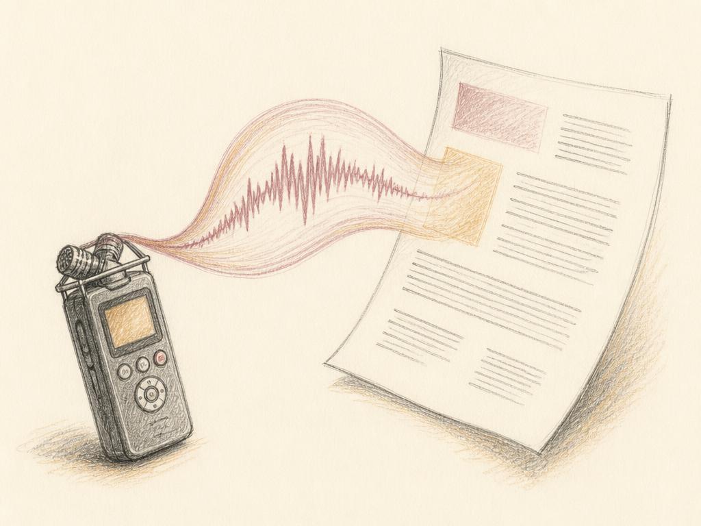 Illustration for Voice memo to draft post